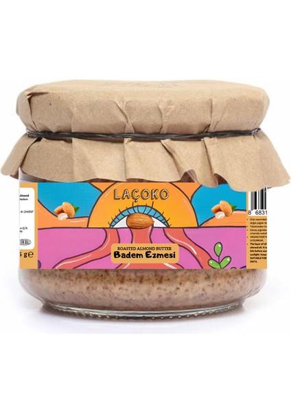 275 Gram Şekersiz, Katkısız, Glutensiz, Vegan, Doğal Kavrulmuş Badem Ezmesi Roasted Almond Butter (275 Gram)