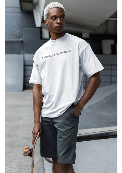 Oversize Need Money For Porsche Sırt Baskılı T-Shirt, Unisex Porsche Baskılı Tişört