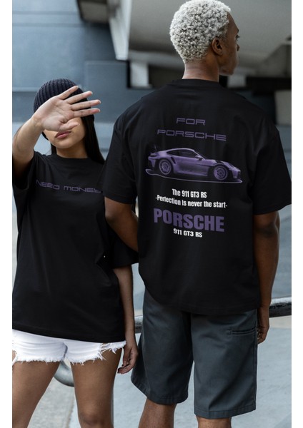 Oversize Need Money For Porsche Sırt Baskılı T-Shirt, Unisex Porsche Baskılı Tişört fiyatları