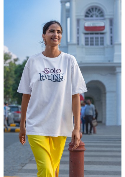 Oversize Vector Solo Leveling Sırt Baskılı T-Shirt, Unisex Anime Baskılı Tişört modelleri
