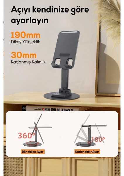 2'li 360° Döner Alüminyum Ayarlanabilir Telefon ve Tablet Standı modelleri