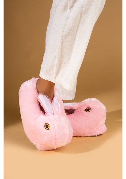 Sevimli Tavşan Kalın Termal Taban Kadın Panduf K110-25 modelleri