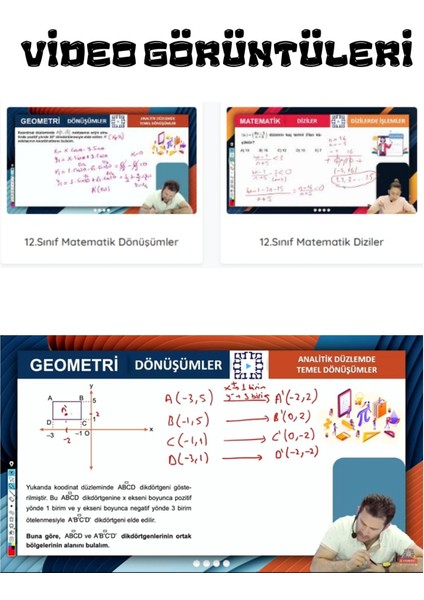 Enine Boyuna Eğitim 12. Sınıf Matematik Online Görüntülü Eğitim Seti modelleri