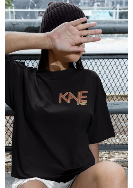 Oversize Albüm Şarkıları Yazılı Sırt Baskılı T-Shirt, Unisex Kanye West Baskılı Tişört modelleri