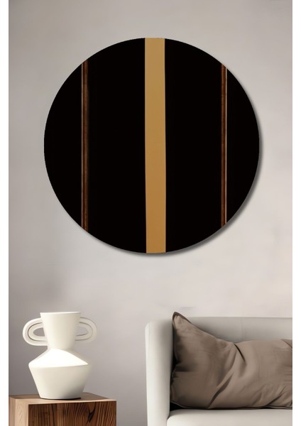 Dekoratif Ahşap 3 Boyutlu Elif Tablo Şık Yuvarlak Duvar Dekorasyon Tablosu