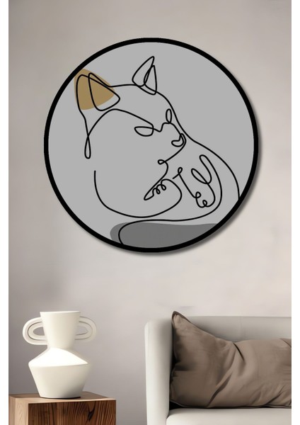 Ahşap Tablo Mid Century Matisse Van Gogh Picasso Magritte Bohem Soyut Minimalist Art Yuvarlak Tablo
