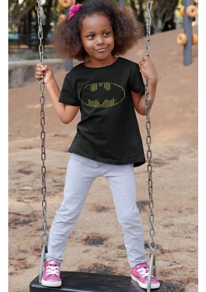 Batman Sırt Baskılı Unisex Çocuk Tişört, Dc Evreni Batman Baskılı Bebek T-Shirt
