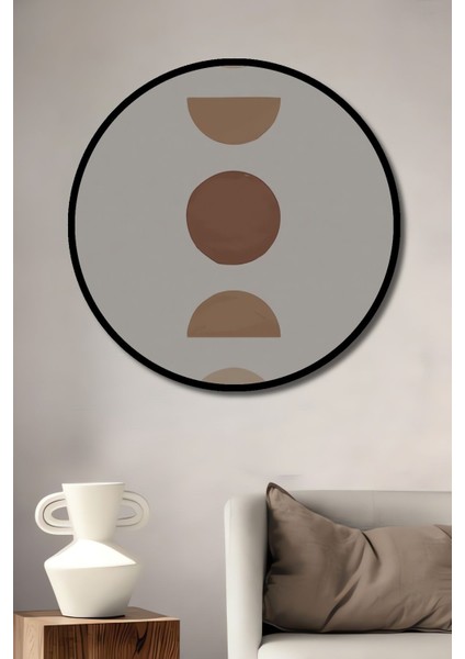 Soyut Dekoratif Ahşap Tablo Şık Yuvarlak Duvar Dekorasyon Tablosu fiyatları