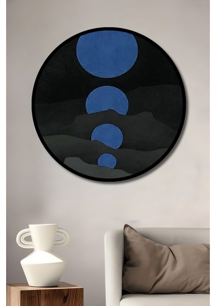 Ahşap Yağlıboya Tablo Soyut Kompozisyon Orijinal Boya Dokusu Şık Yuvarlak Duvar Dekorasyon Tablosu fiyatları