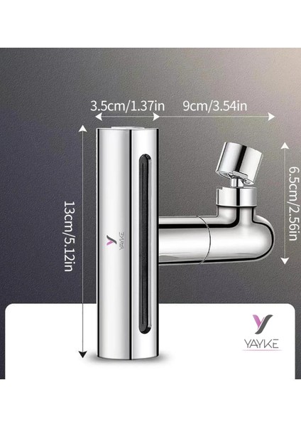 4 Modlu 360 Derece Dönebilen Şelale Basınçlı Su Tasarruflu Fiskiye Musluk Lavabo Batarya Başlığı ,ucu