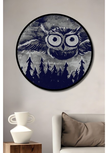 Dekoratif Ahşap Tablo Orman Sanat Tablosu, Kuş 3 Boyutlu Şık Yuvarlak Duvar Dekorasyon Tablosu fiyatları