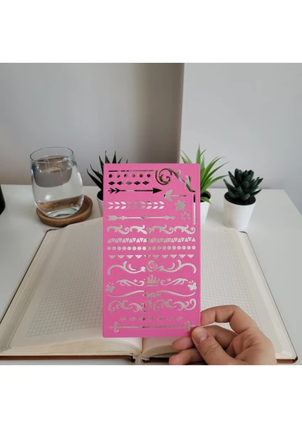 Karmelom Studio Bullet Journal Süsleme Şablon Cetvel