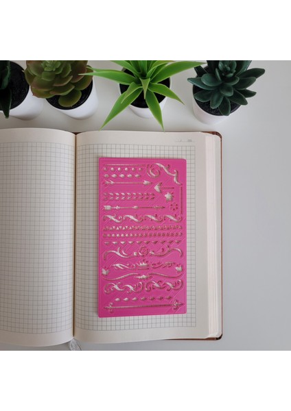 Karmelom Studio Bullet Journal Süsleme Şablon Cetvel