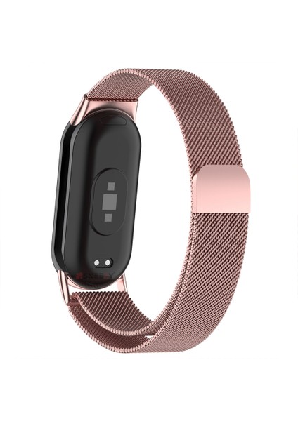Xiaomi Mi Band 8 Uyumlu Metal Hasır Kordon