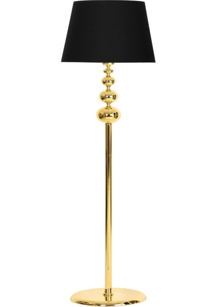 1 Reggio Gold Kaplama Üçlü Küre Metal Lambader - Siyah