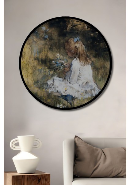 Ahşap Vintage Çocuk Odası,bebek Odası Galeri Duvarı,sanatsal Baskı,tablo,çerçeve Yuvarlak Tablo