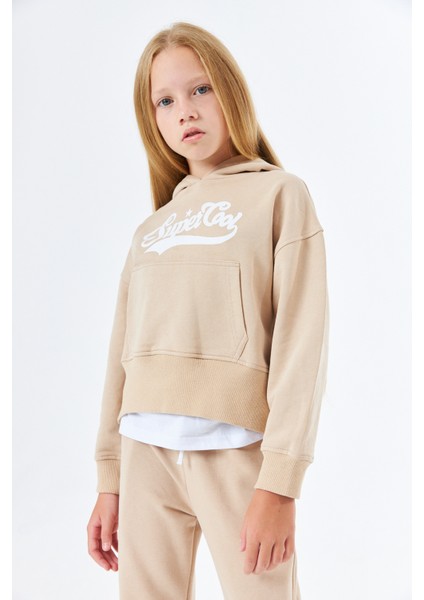 SGK-1321 Serbend Kids Kız Kapüşonlu Okul Sweat
