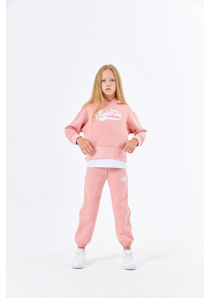 SGK-1321 Serbend Kids Kız Kapüşonlu Okul Sweat