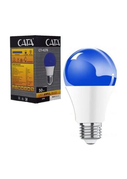 6W LED Ampul (E-27) (Mavi)
