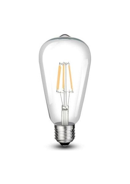 8W Edison LED Ampul (St-64) (Beyaz)