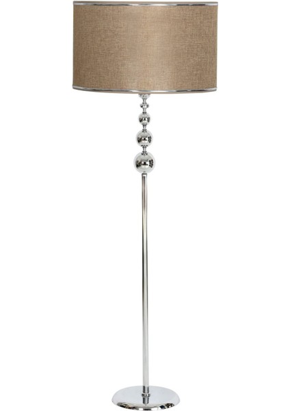 Krom Kaplama Üçlü Metal Ayak Lambader, 151-200 cm, kahverengi, tek ayaklı, modern tasarım