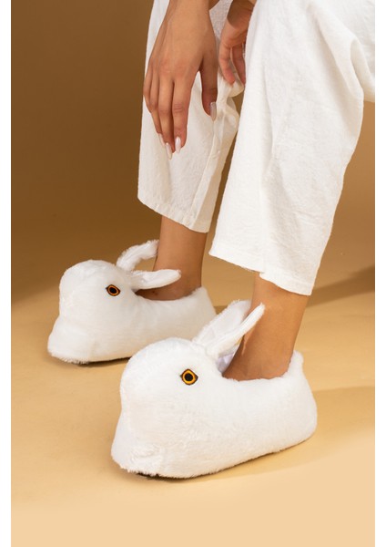 Sevimli Tavşan Kalın Termal Taban Kadın Panduf K110-25