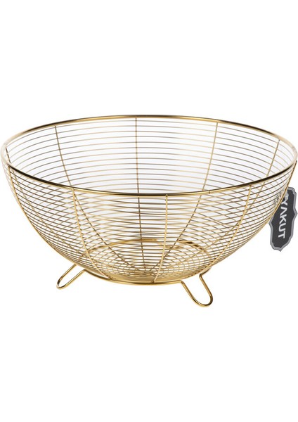 Dekoratif Kase Sunumluk Meyve Kasesi Metal Gold 22x10 1 Adet fiyatları