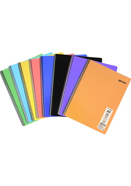 Flex Neon A5 Defter 80 Yaprak 4 Kareli 4 Çizgili Defter Seti