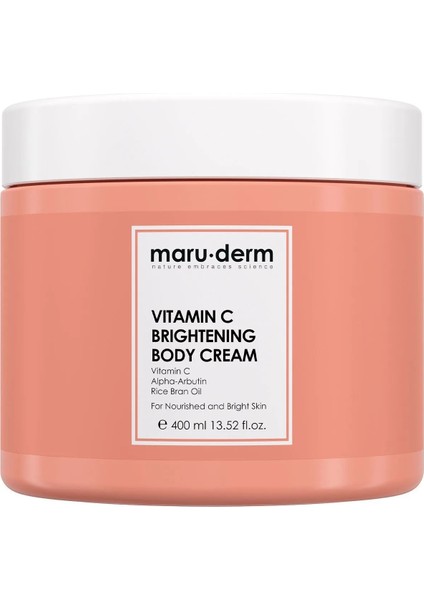 Vitamin C Aydınlatıcı ve Nemlendirici Vücut Kremi 400 ml – Cilt Tonunu Eşitleyip Canlandıran