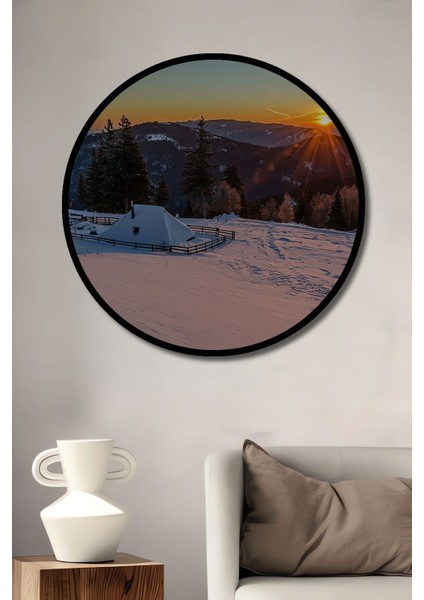 Ahşap Tablo,güneş Işığı Manzarası Sanat,manzara Duvar Süsü,orman Manzarası 3 Boyutlu Yuvarlak Tablo fiyatları