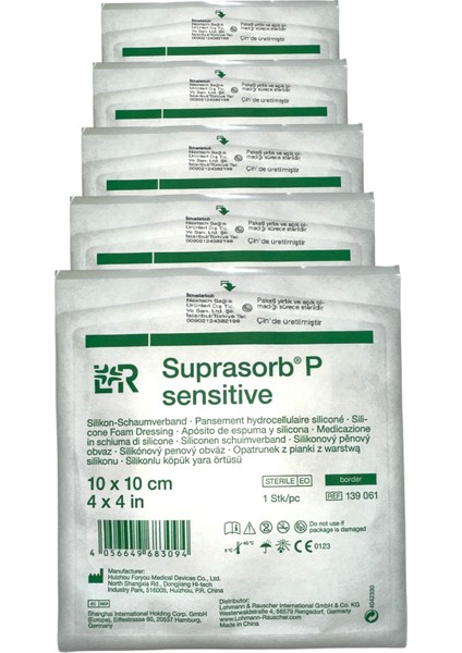 Lohmann Rauscher Suprasorb P Sensitive Silikon Temaslı Köpük Örtü 10CMX10CM -5 Adet