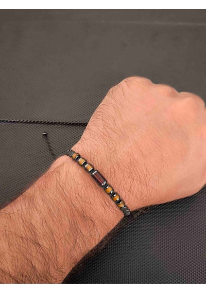 Damla Kehribar-Kaplangözü-Altıgen Hematit Bileklik fiyatları