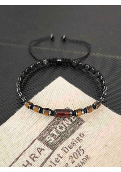 Damla Kehribar-Kaplangözü-Altıgen Hematit Bileklik indirimleri