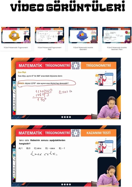 11. Sınıf Matematik Online Görüntülü Eğitim Seti