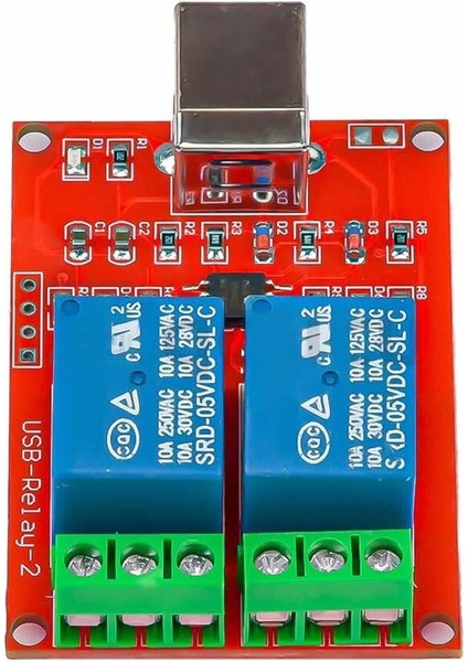 2 Kanal USB Röle Kontrol Modülü Bilgisayardan Cihaz Açma KAPAMAHIDUSBNONC220V10A Anahtar Uyumlu