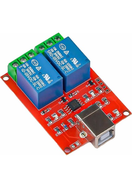 2 Kanal USB Röle Kontrol Modülü Bilgisayardan Cihaz Açma KAPAMAHIDUSBNONC220V10A Anahtar Uyumlu