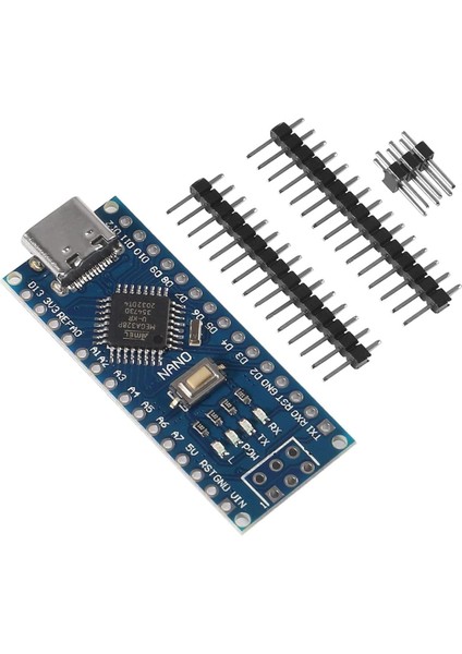 Arduino Nano 3.0 Type C ATMEGA328 CH340 Açık Kaynak Kod Yazılım Geliştirme Eğitim Kartı