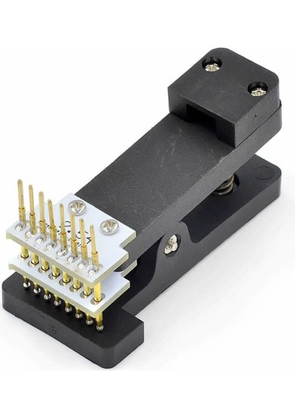 8 Pin Programlama Aparatı 2.54MM Pogo Pin Yaylı Mandal Klips Seri Üretim Entegre Hızlı Prog.