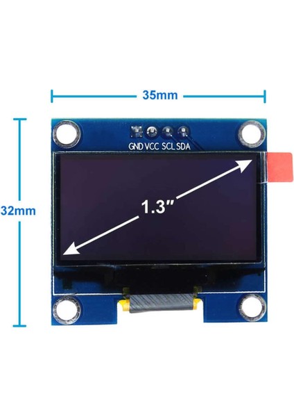 1.3 Inch I2C Mavi OLED LCD Modül SSH1106 Dc 3.3V 5V 128X64 Pixel Grafik LCD Display Ekran