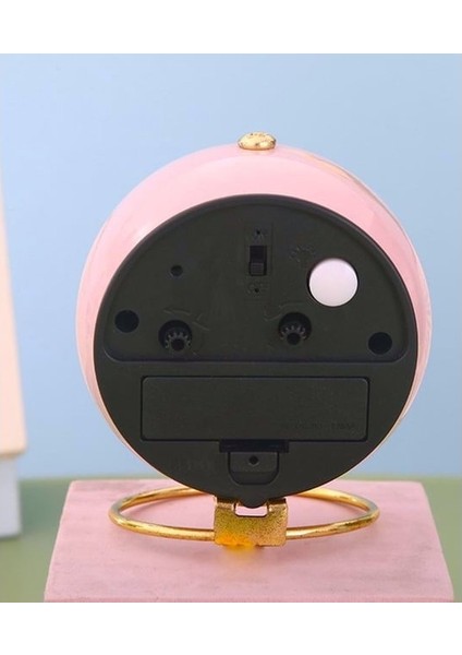 Pembe Renkli Işıklı Metal Masa Üstü Alarmlı Çalar Saat modelleri