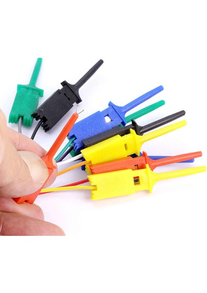 10LU Dupont Kablolu Kanca Lojik Analizör Prob Mini Test Kancası Lehimsiz Tutucu Yakalayıcı Klips fırsatları