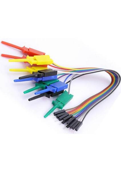 10LU Dupont Kablolu Kanca Lojik Analizör Prob Mini Test Kancası Lehimsiz Tutucu Yakalayıcı Klips indirimleri