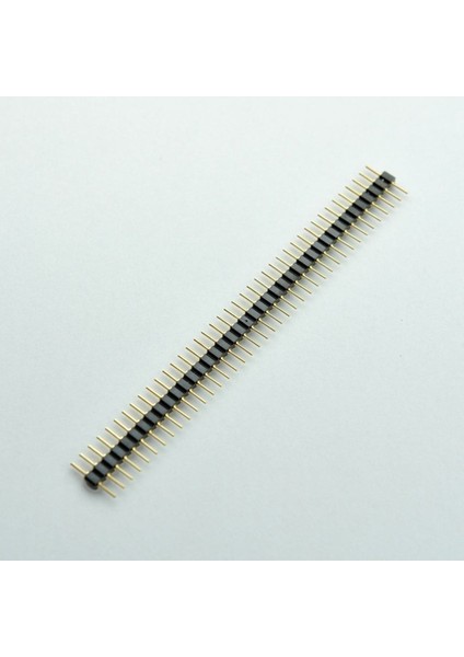 1X40 Pin Precision Erkek Header Tek Sıra 2.54MM 180 Derece Altın Kaplama Yuvarlak Kırılabilir