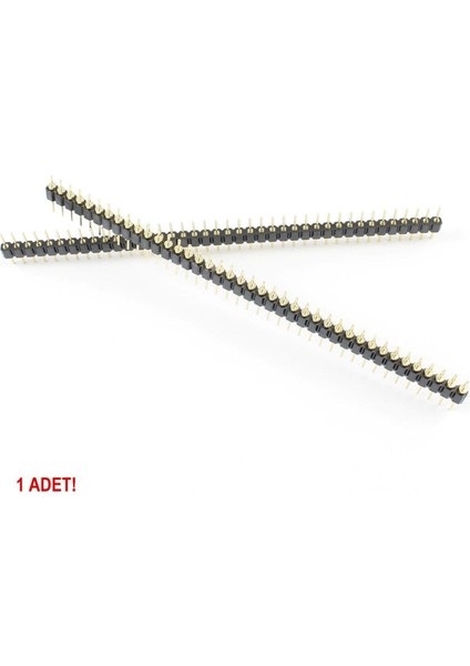 1X40 Pin Precision Erkek Header Tek Sıra 2.54MM 180 Derece Altın Kaplama Yuvarlak Kırılabilir