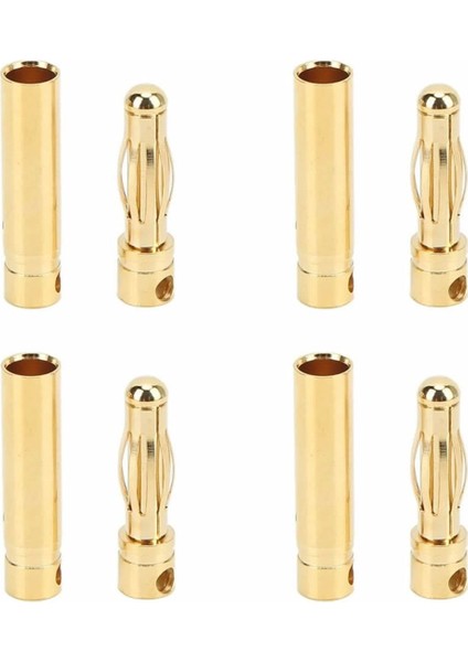 4 Çift 4mm Altın Kaplama Banana Dişi Erkek Soket 40A Pil Batarya Lion Bullet Plug Kablo