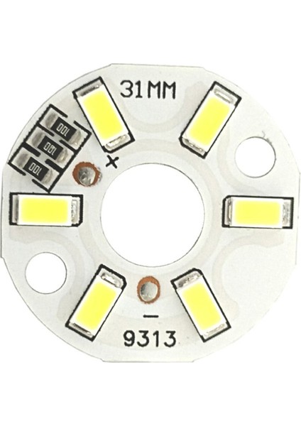 5730 5V 3W 31MM Beyaz LED Modül Aluminyum Pcb 6 LED Lamba Aydınlatma Işık