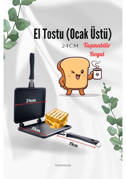 | El Tostu | Ocak Üstü Tost Makinesi | 24CM