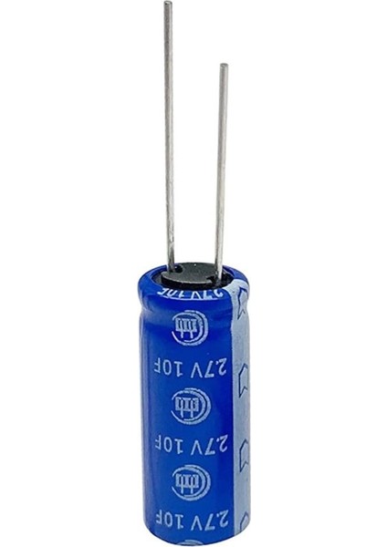 10F 2.7V Süpercap 10X25MM Dıp Süper Kapasitör Enerji Depolama Güneş Rüzgar Akü Batarya Güç Kaynağı