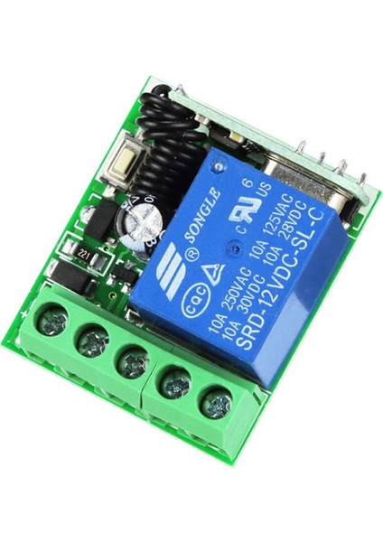 433MHZ Rf 1 Uyumlu Kanal Modül Dc 12V Kablosuz Pompa Fan Lamba Perde Akıllı Ev Garaj Bariyer Kapı