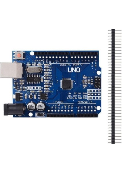 Arduino Uno R3 Klon ATMEGA328P Smd CH340 Açık Kaynak Kodlu Yazılım Geliştirme Kartı
